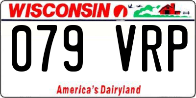 WI license plate 079VRP