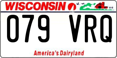 WI license plate 079VRQ