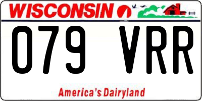 WI license plate 079VRR