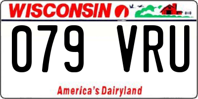 WI license plate 079VRU