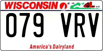 WI license plate 079VRV