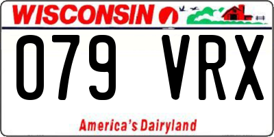 WI license plate 079VRX