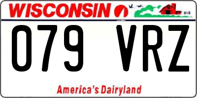 WI license plate 079VRZ