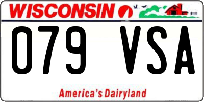WI license plate 079VSA