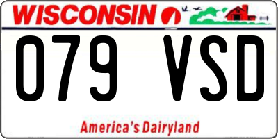 WI license plate 079VSD