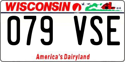 WI license plate 079VSE