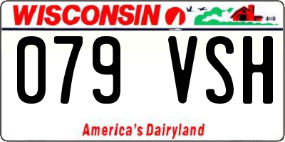 WI license plate 079VSH