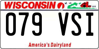 WI license plate 079VSI