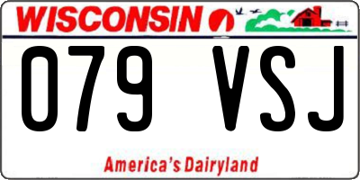 WI license plate 079VSJ