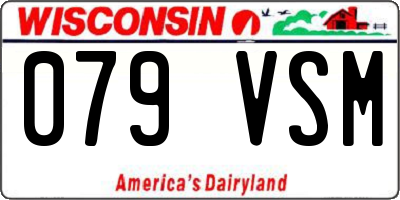 WI license plate 079VSM