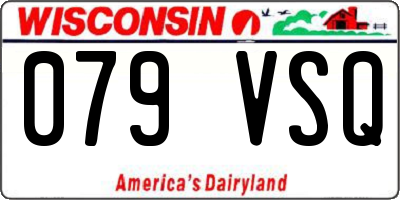 WI license plate 079VSQ
