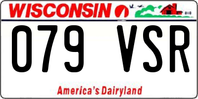 WI license plate 079VSR