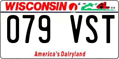 WI license plate 079VST