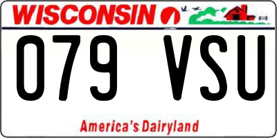 WI license plate 079VSU