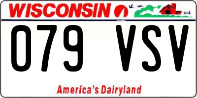 WI license plate 079VSV