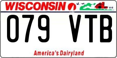 WI license plate 079VTB