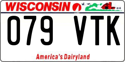 WI license plate 079VTK