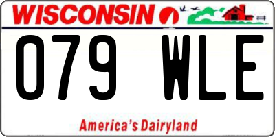 WI license plate 079WLE