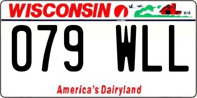 WI license plate 079WLL