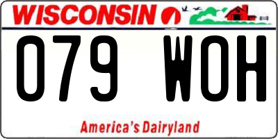 WI license plate 079WOH