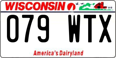 WI license plate 079WTX