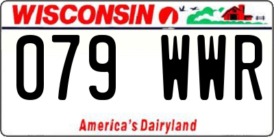 WI license plate 079WWR