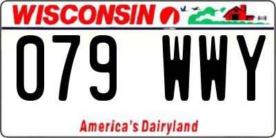 WI license plate 079WWY