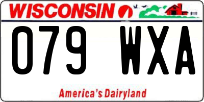 WI license plate 079WXA