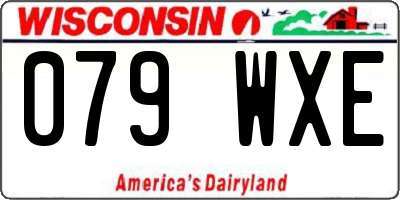 WI license plate 079WXE