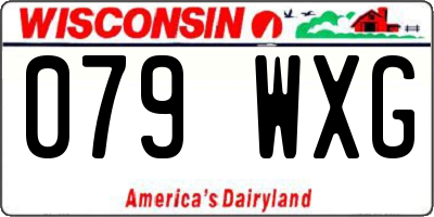 WI license plate 079WXG