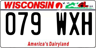 WI license plate 079WXH