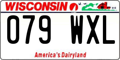WI license plate 079WXL