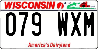 WI license plate 079WXM