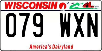 WI license plate 079WXN