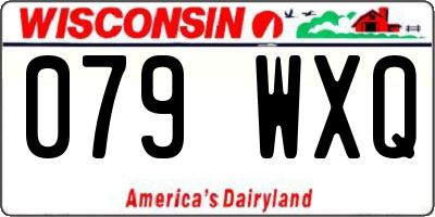 WI license plate 079WXQ