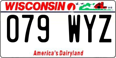 WI license plate 079WYZ