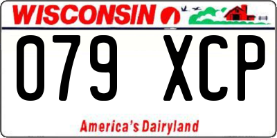 WI license plate 079XCP