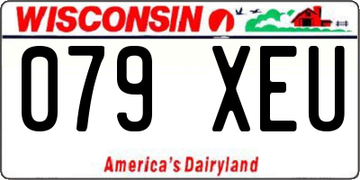 WI license plate 079XEU