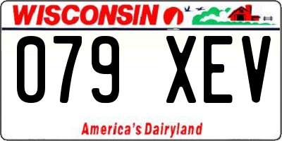 WI license plate 079XEV