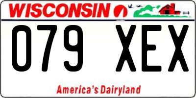 WI license plate 079XEX