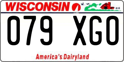 WI license plate 079XGO