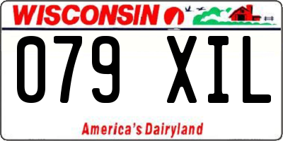 WI license plate 079XIL