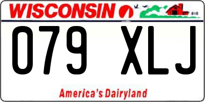 WI license plate 079XLJ