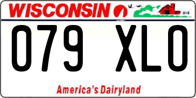 WI license plate 079XLO
