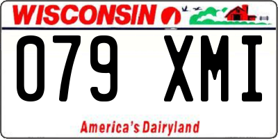 WI license plate 079XMI