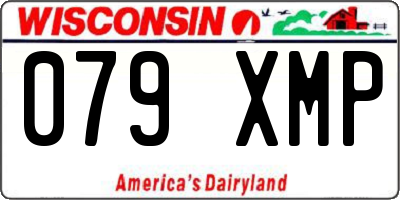 WI license plate 079XMP