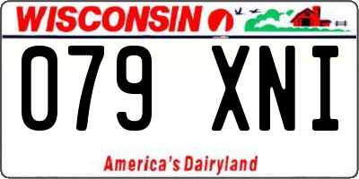 WI license plate 079XNI