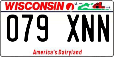 WI license plate 079XNN