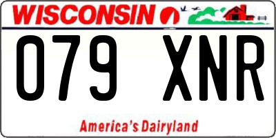 WI license plate 079XNR