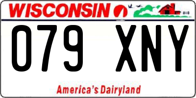 WI license plate 079XNY